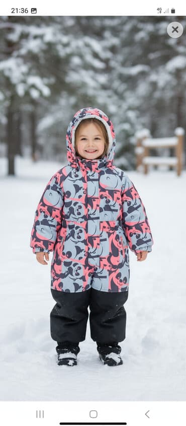 кышкы кийимдер: Детский зимний комбинезон - Сезон: зима (теплая стеганая подкладка — 1