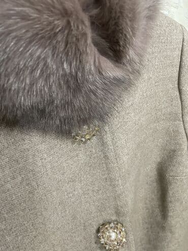 стильные вечерние платья больших размеров: Пальто, Классика, Осень-весна, Кашемир, По колено, S — 4