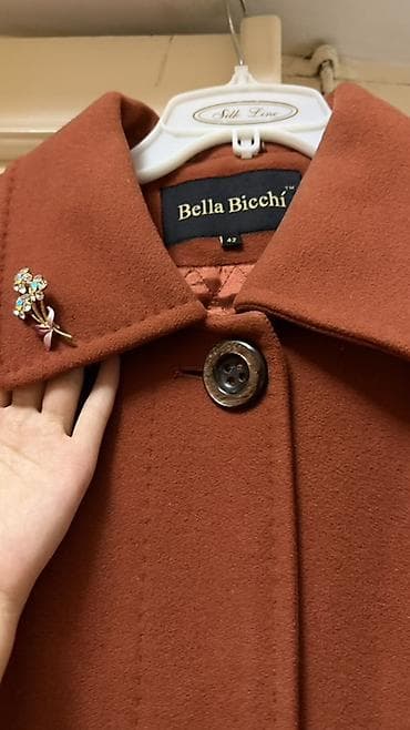 белый рубашка: Женское пальто Bella Bicchi - Цвет: терракотовый/кирпичный - Размер — 2