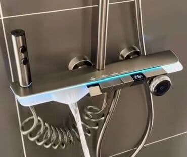 умывальник на: Душевая система с цифровым дисплеем, подсветкой и термостатом, премиум — 10