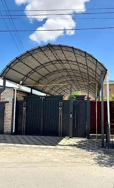 арка ферма: Навес, Арочный, Металл, Поликарбонат, Установка — 7