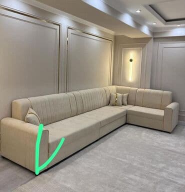 бескаркасный диван в вакуумной упаковке: Бурчу бар диван, Жастыктар менен, Үч кишилик — 1