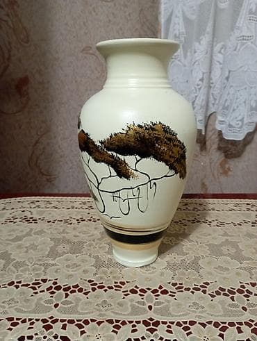 декор текстура: Керамическая ваза с росписью - Материал: керамика. - Цвет основы — 4