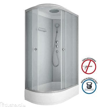 Душевая кабина Полукруглая, Покрытие: Матовое