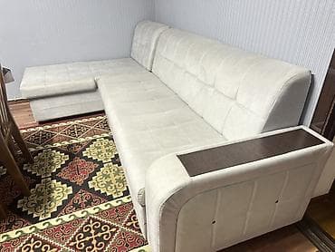 диван надувной: Угловой диван с оттоманкой, голубой. Особенности: - Практичная — 2
