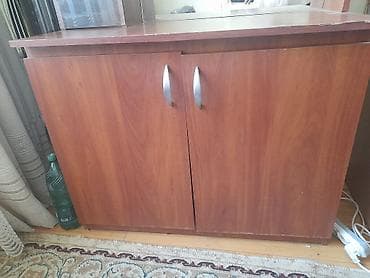 Туалетные столики: Туалетный столик, Б/у, С зеркалом, цвет - Коричневый, Дерево — 2