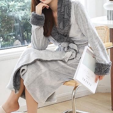 s: Халат, Плюш, M, L, 2XL — 3