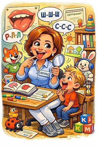 Логопед | Развитие речи, Дыхательная гимнастика, Коррекция звукопроизношения Офлайн, Онлайн, дистанционное, Индивидуальное