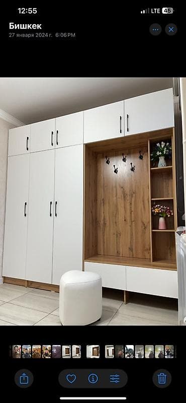 мэбил: Гарнитур для прихожей, Шкаф, цвет - Белый — 4