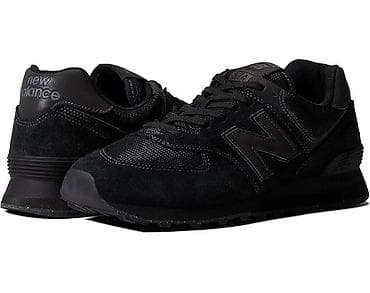 coros pace: New Balance 574 — мужские кроссовки - Цвет: черный - Материалы: замша — 2