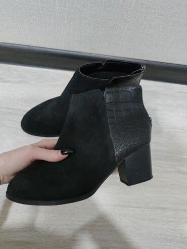 женские зимние сапоги из натуральной кожи и меха: Демисезонные женские полусапожки, ботильоны, замша, натуральная кожа — 2