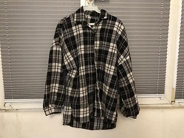 рубашка в клетку мужская: Рубашка фланелевая в клетку - Цвет: черно‑белая клетка с серыми — 1