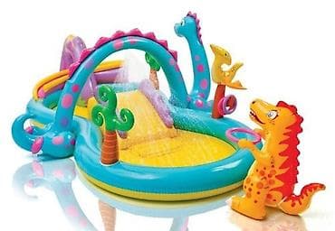 Бассейны: Игровой центр 333х229х112 см "Dinoland" с горкой, от 3 лет (Intex — 2