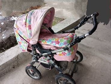 прогулочные коляски для детей инвалидов: Коляска, цвет - Розовый, Б/у — 1