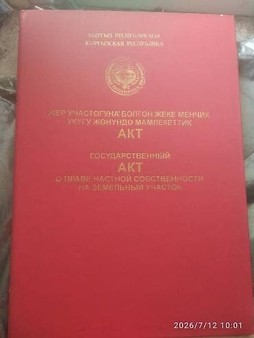 Кыймылсыз мүлк: 30 соток, Айыл чарба үчүн, Кызыл китеп — 1