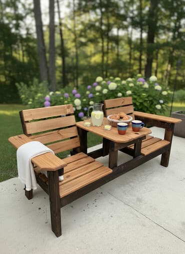 производство садовой мебели: Комплект садовой мебели, Дерево — 1