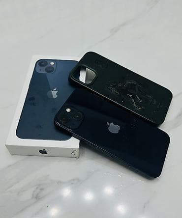 IPhone 13, Новый, 128 ГБ, Midnight, Зарядное устройство, Чехол, Кабель, 84 %
