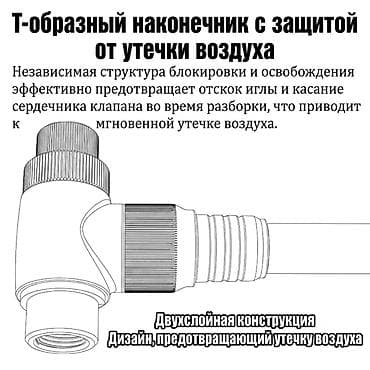 Велоаксессуары: Велосипедный насос с манометром и точным сбросом давления - — 4