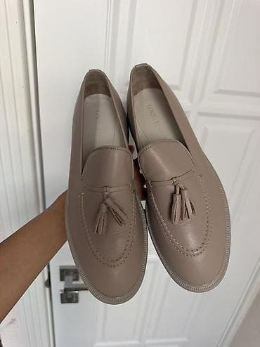 лоферы: Бежевые классические лоферы 100%натуральная кожа Размер:39 — 3