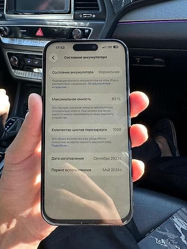 samsung fold 5: IPhone 15 Pro, 256 ГБ, Black Titanium, 83 % — 2