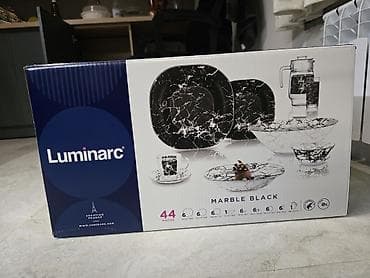 Ашкана буюмдары: Набор посуды новая Luminarc Marble Black, 44 предмета. Стильный — 1