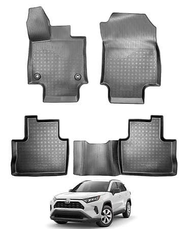 rav4: 3D Резиновые Полики Для салона Toyota, цвет - Черный, Новый, Платная доставка, Самовывоз — 1