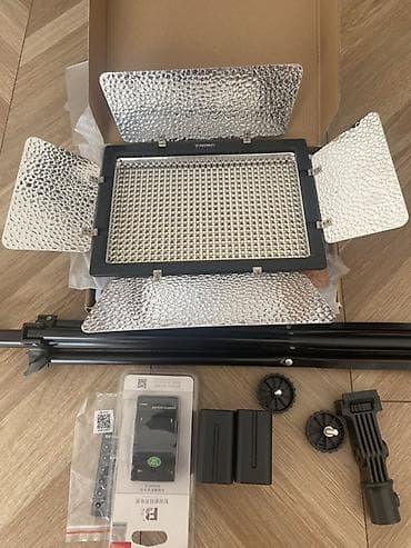 ring light: YONGNUO YN600L — профессиональный светодиодный видеосвет с жалюзийными — 2