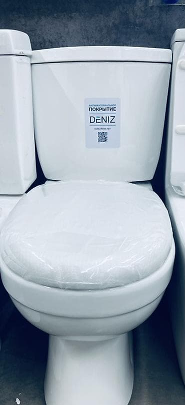 зеркало в ванную комнату: Унитаз Напольный, Материал: Керамика — 1