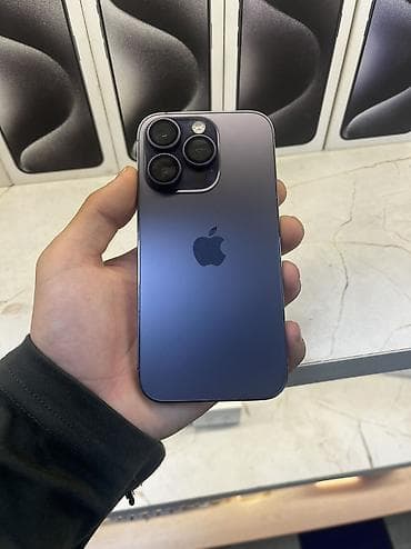 apple iphone 14 pro max: IPhone 14 Pro, Б/у, Deep Purple, Защитное стекло, Чехол, 100 % — 1