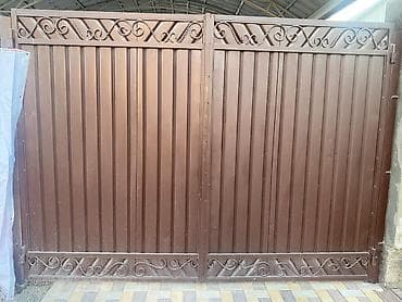 Распашные ворота: Калитка и распашные ворота из металла Номер для связи : - Материал — 1