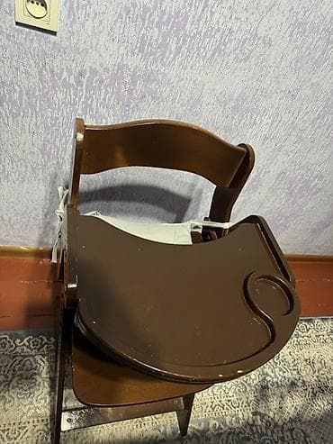 стол и стульчик для ребенка: Растущий стул, Б/у, Дерево, цвет - Коричневый — 4