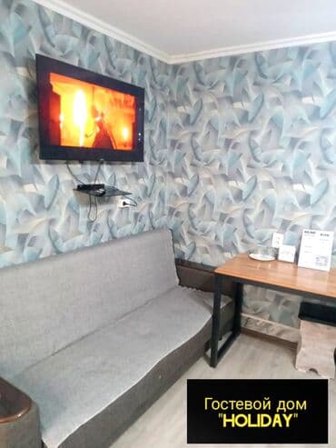 суточные кв бишкеке: 1 комната, Душевая кабина, Постельное белье, Кондиционер — 3