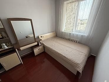 Спальный гарнитур, Б/у, Двуспальная кровать, Комод, Шкаф, Кыргызстан, МДФ, Платная доставка, Самовывоз, цвет - Серый