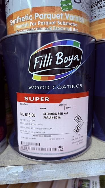 Масло для дерева: Filli Boya Wood Coatings SUPER — целлюлозная глянцевая краска для — 1