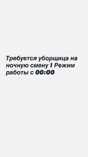 cleaner: Требуется Уборщик, Ночная смена — 1