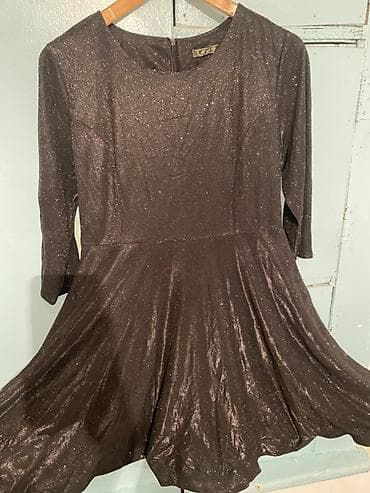 second hend: Женское платье Платье: - Цвет: чёрный блестящий Состояние:новый — 1