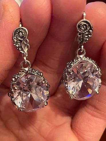 серьги кольца: Новый комплект серьги и кольцо, с серебрянным напылением, отличного — 6