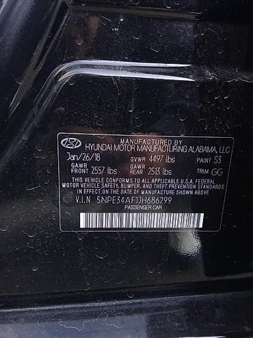 honda civik: Hyundai Sonata: 2018 г., 2.4 л, Автомат, Бензин, Седан — 9