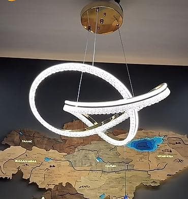 свет аренда: Дизайнерская подвесная LED-люстра - Форма: переплетенные — 1
