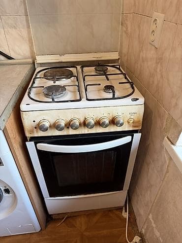 Газовая плита с духовкой Elina - 4 газовые конфорки с решётками