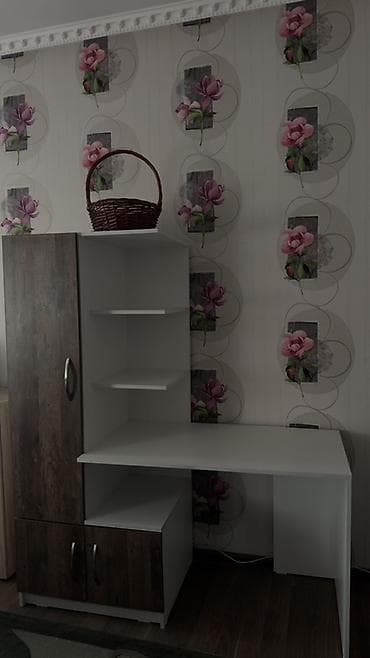 жапыс стол: Компьютердик үстөлү, Текчелери бар — 1