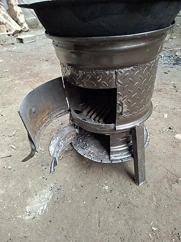 очок газовый: Полевой очаг/печь для готовки на дровах - Металлическая печь — 3