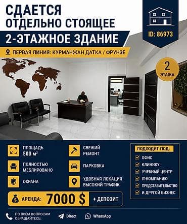 Сдается отдельно стоящее 2‑этажное здание на первой линии — ул