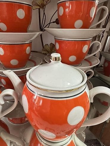 bubble tea: Полонский чайный сервиз в горошек на 6 персон — 3