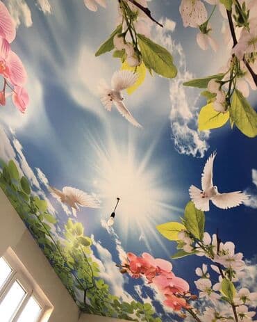 гарнитур для зала бу: Натяжной потолок+Нат потолок!любой сложности,120 — 16