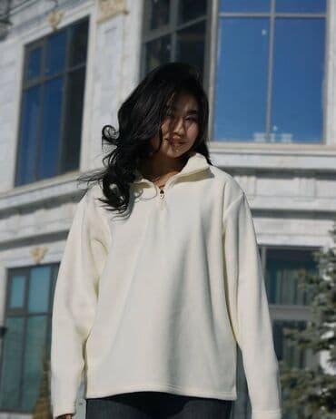 купить кофту: Флисовые кофты • Отличное качество • Цвета: графит, айворичерный — 2