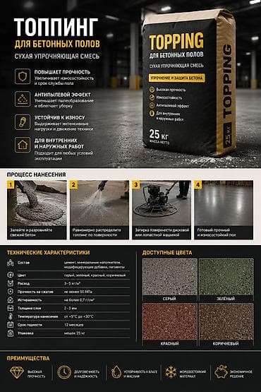 solutions upper: Топпинг для бетонных полов — сухая упрочняющая смесь Назначение: - — 1