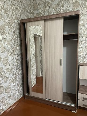 Уктоочу бөлмө гарнитуру, Эки кишилик керебет, ДСП, түсү - Күрөң — 3