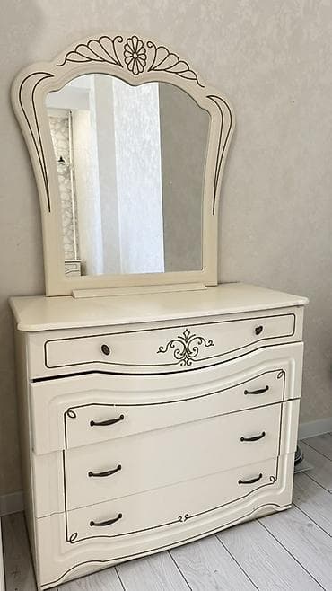 спальный гарнитур джаконда: Спальный гарнитур, Б/у, Шкаф, Белоруссия, МДФ, Самовывоз, цвет - Бежевый — 4