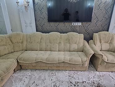 горка для гостинный: Комплект мягкой мебели, цвет - Бежевый — 6